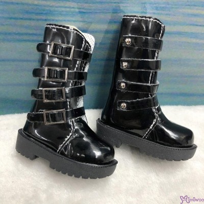 SHM062BLK MSD DOC bjd Obitsu 60cm Doll Shoes Buckle Boots Black